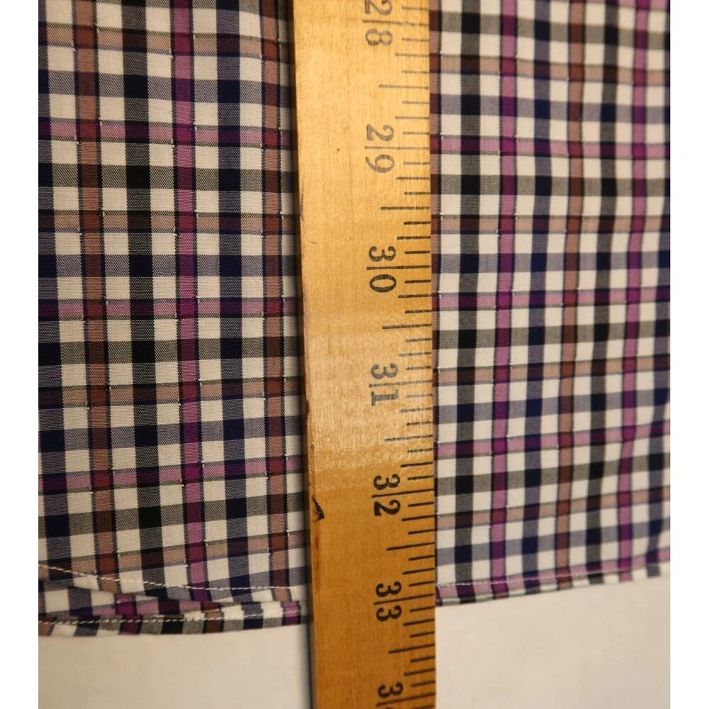 Banana Republic Shirt Men's Size XL Regular Fit Non-Iron Long Sleeve Muli Plaid